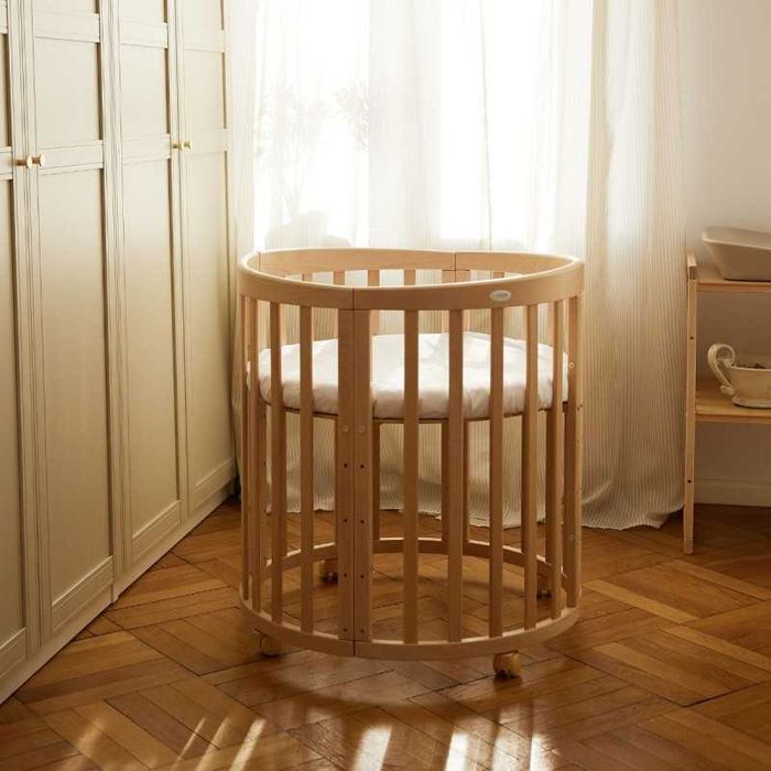 Okrągłe łóżeczko dziecięce  Waldin 7w1