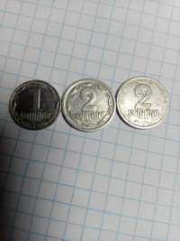 Монеты  2копейки 1993 года. 1 копейка  1992  года  5кок 2003  в  н