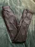 Czarne woskowane spodnie rurki skinny Sinsay xxs 152/158 dla szczupłej