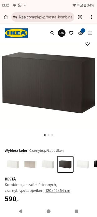 Zestaw Besta 120 cm szerokość 42 cm głębokość wysokości 64 cm