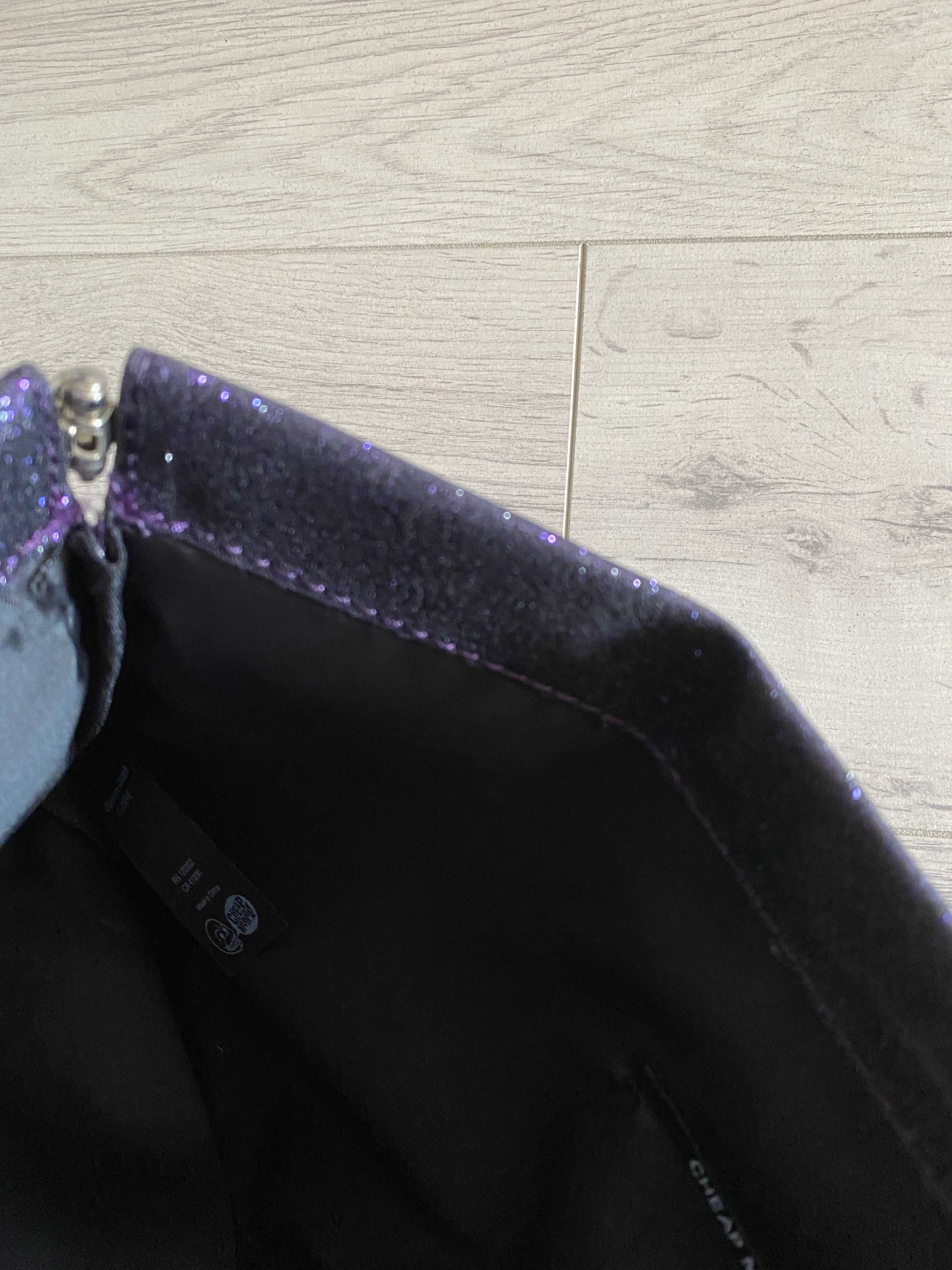Fioletowa kopertówka z brokatem Cheap Monday