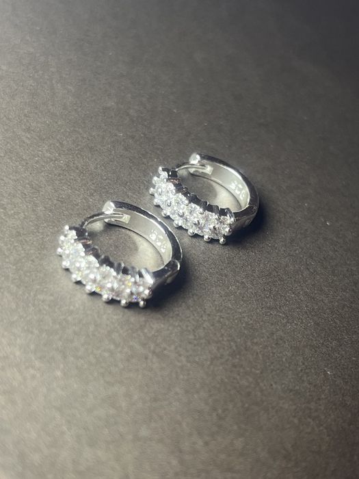 Сережки срібні 925s срібло серьги серебро серебряные кольца кільця