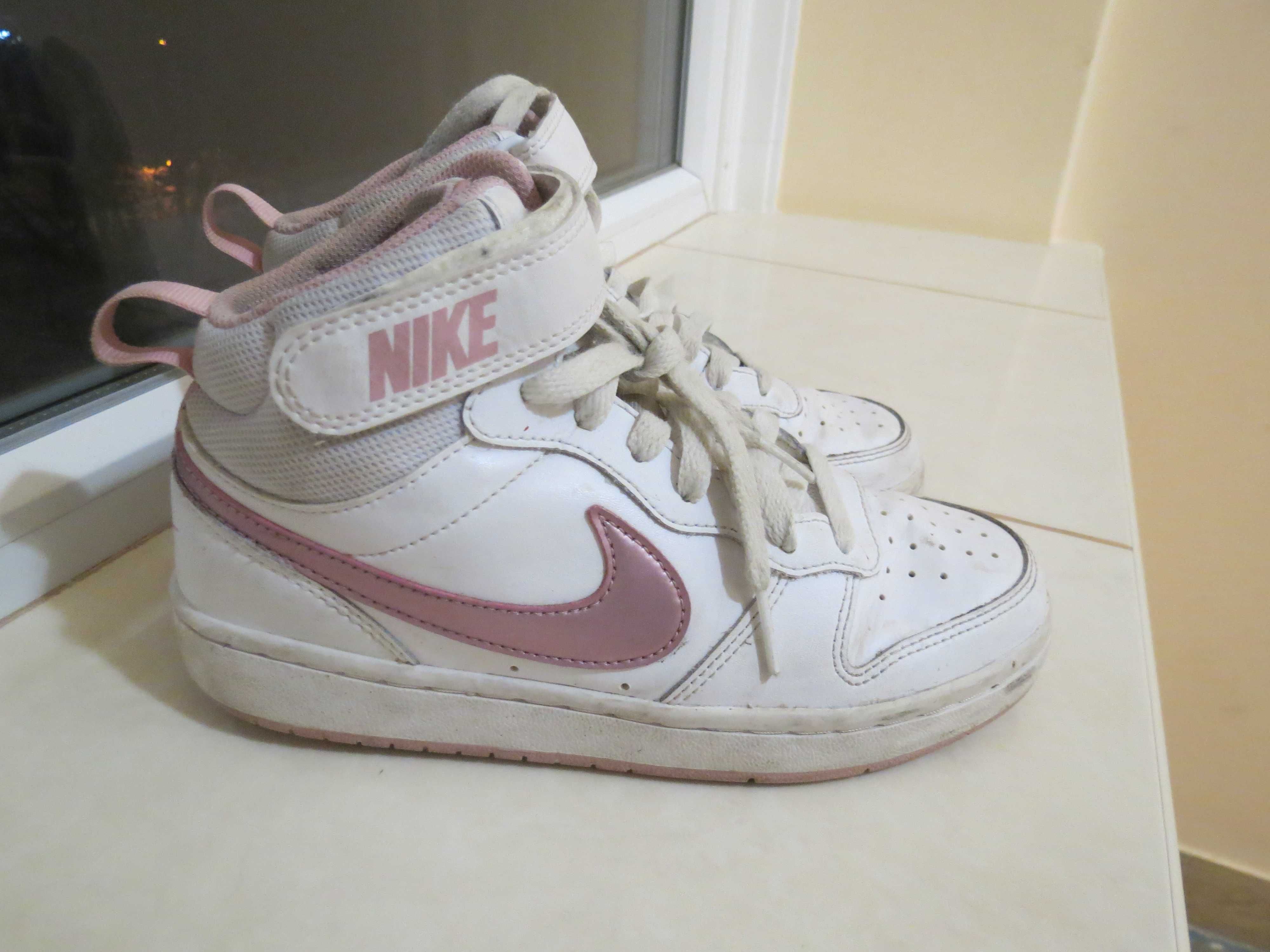 Nike детские кроссовки court borough mid 2 gs pink glaze cd7782-105