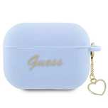 Etui Guess Silicone Charm Heart Collection na AirPods Pro 2 - niebiesk