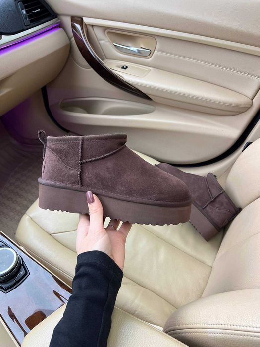Уггі UGG Classic Ultra Mini Brown Platform Premium Угг Преміум (36-42)