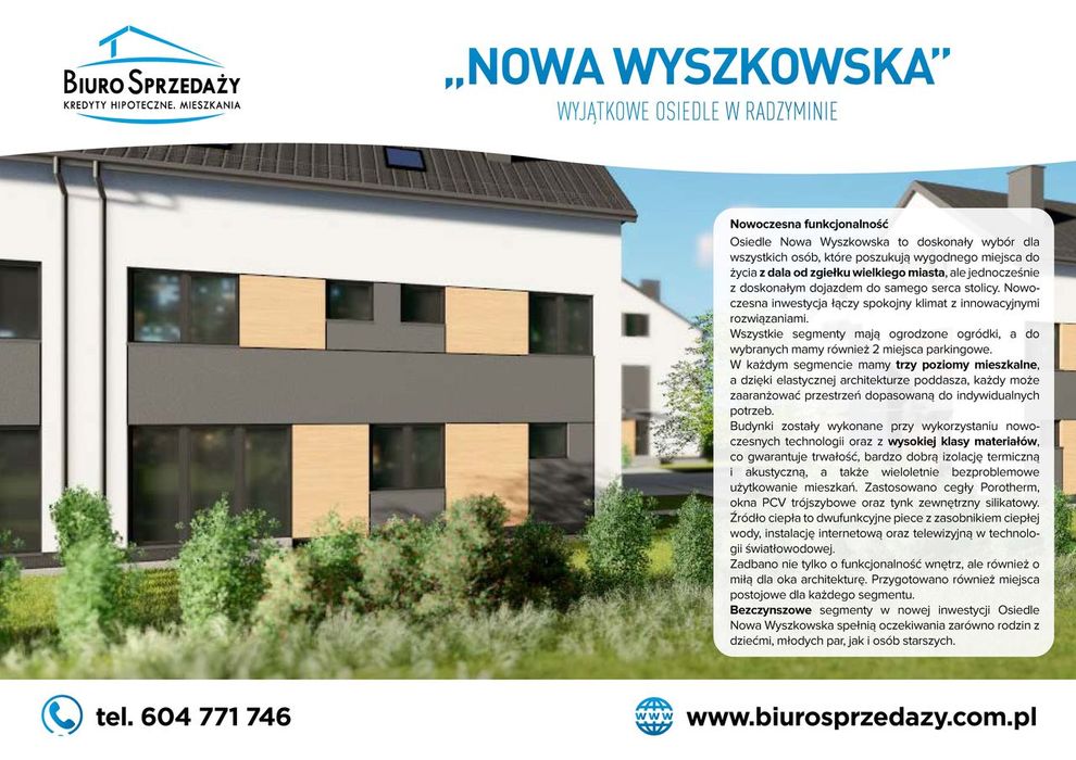 Wygodny Segment Z Narażną Działką+2Mp-Centrum Radzymina