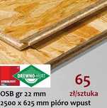 Płyty OSB 3 grubość 22 mm (arkusz 2500x625mm)