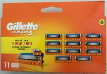 Caixas de 11 Recargas Gillette Fusion 5 Originais, Baratas