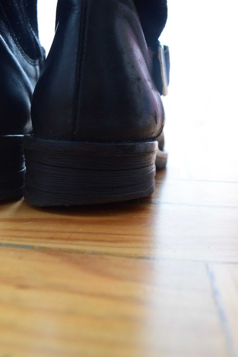 Botas de senhora de pele e camurça 38