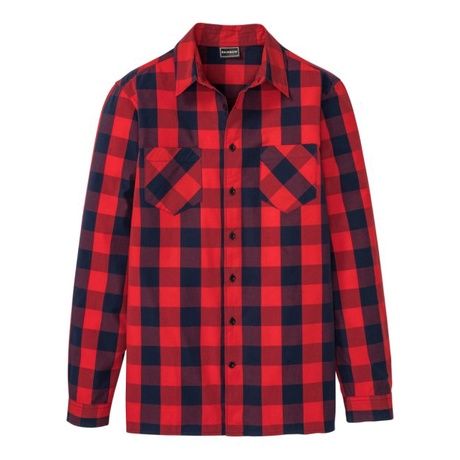 bonprix czerwona bawełniana koszula męska w kratę slim fit  39-40