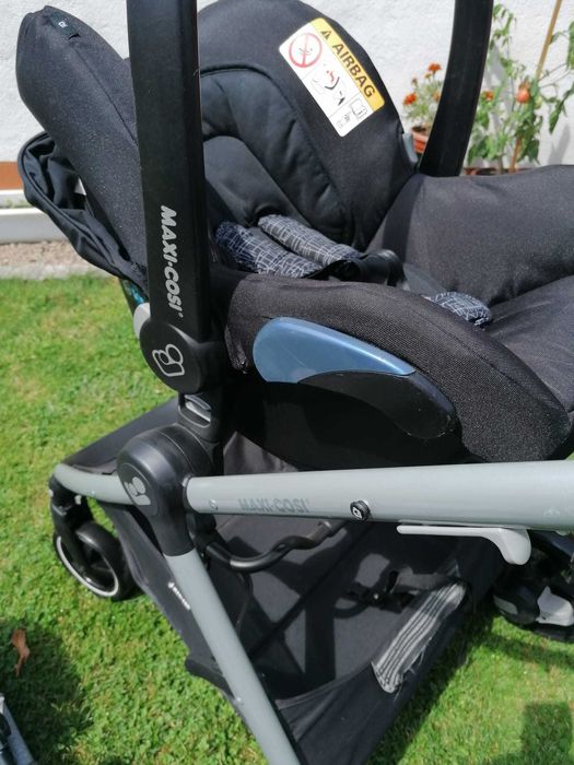 Wózek Maxi Cosi 3w1, składany, głęboki, spacerowy, fotelik, nosidełko.