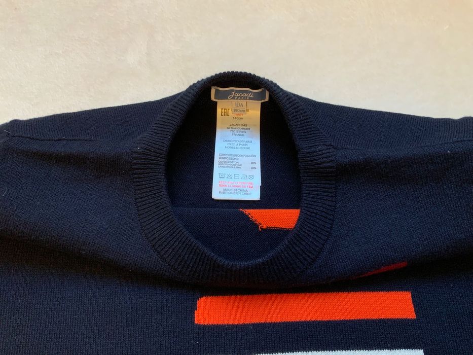 Sweterek Jacadi rozm 140 + nowe spodnie Jacadi rozm 128