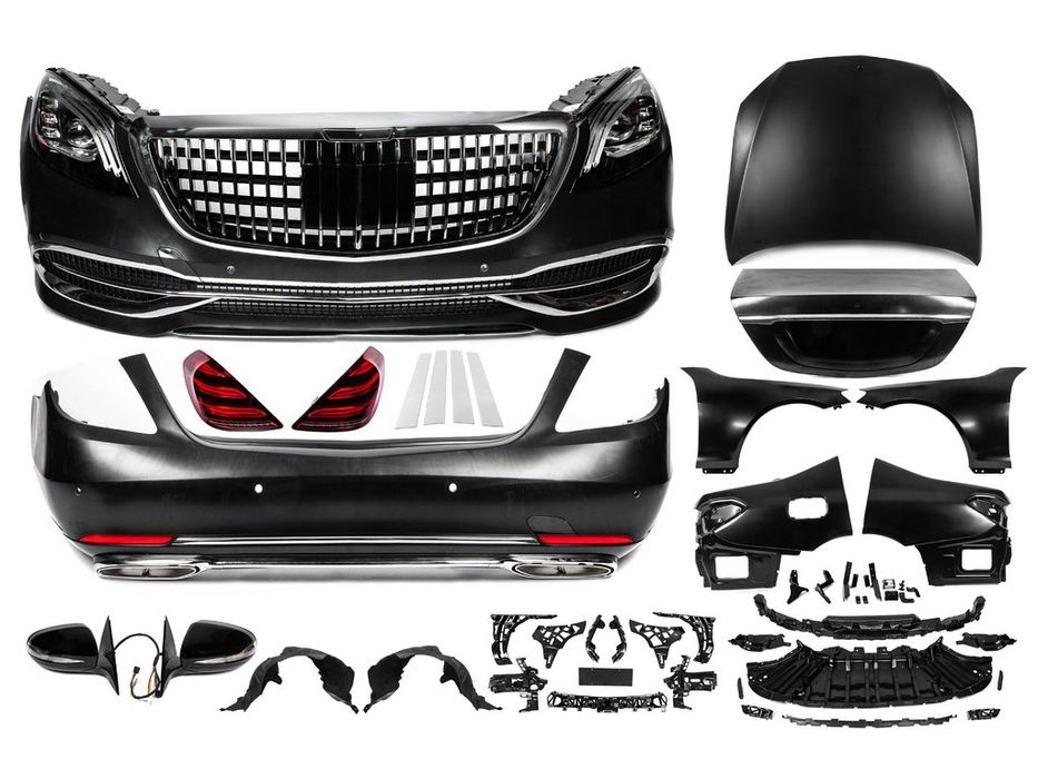 Mercedes W221 комплект обвісів рестайлінгу в W222 Maybach