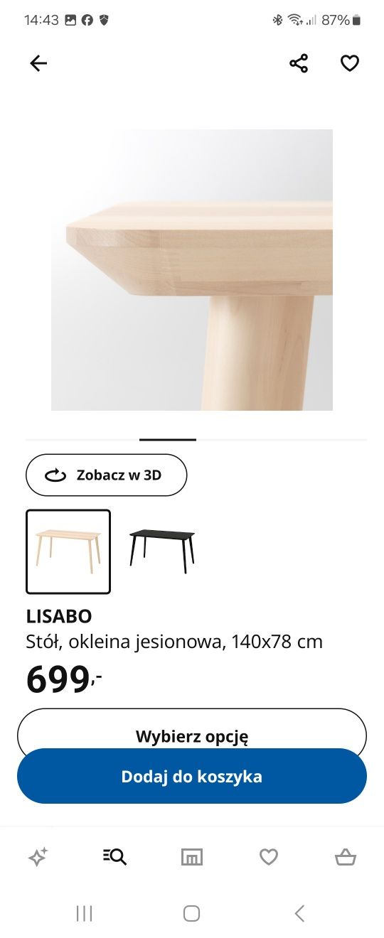 Stół Lisabo IKEA