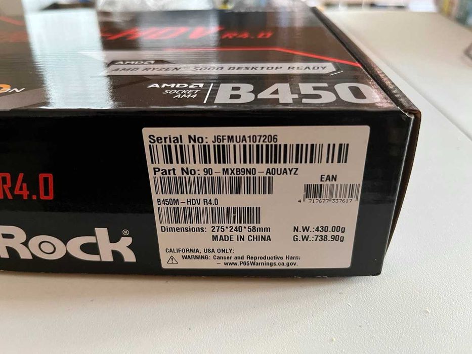 Płyta główna Asrock B450M-HDV R4.0 AM4; 2x DDR4 DIMM; Micro ATX nowa