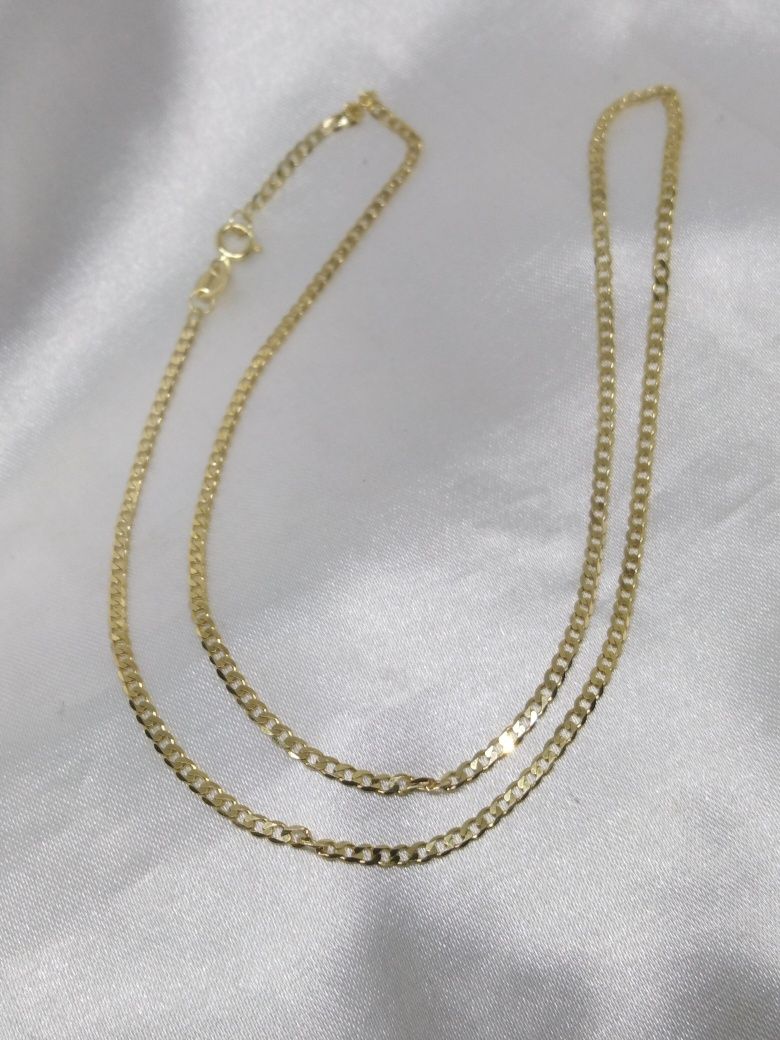 Złoty łańcuszek pancerka, złoto 585, 45 cm (121)
