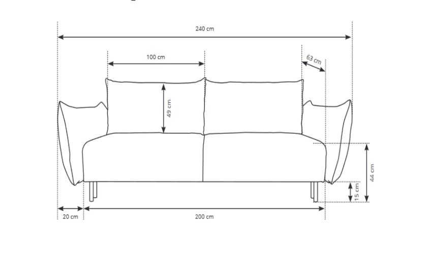 Sofa ADEL - funkcja spania + pojemnik! Super CENA! Dostawa GRATIS!