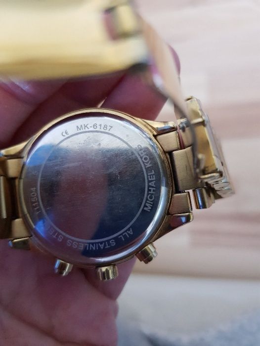 Zegarek damski Michael Kors 6187 z kryształkami Swarovskiego złoty