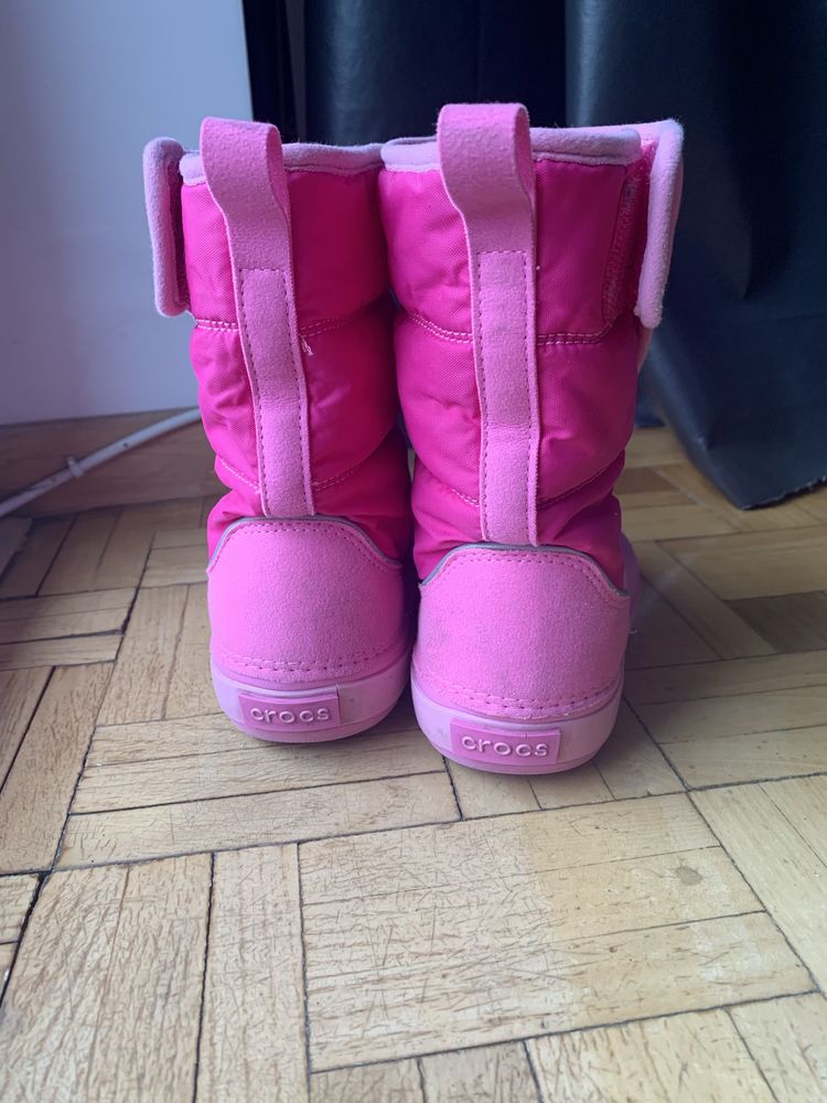 Buty Crocs C11 śniegowce ciepłe  28 29 różowe zimowe jesienne .