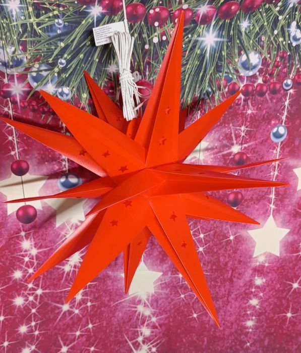 Czerwona gwiazda LED 60cm Salcar