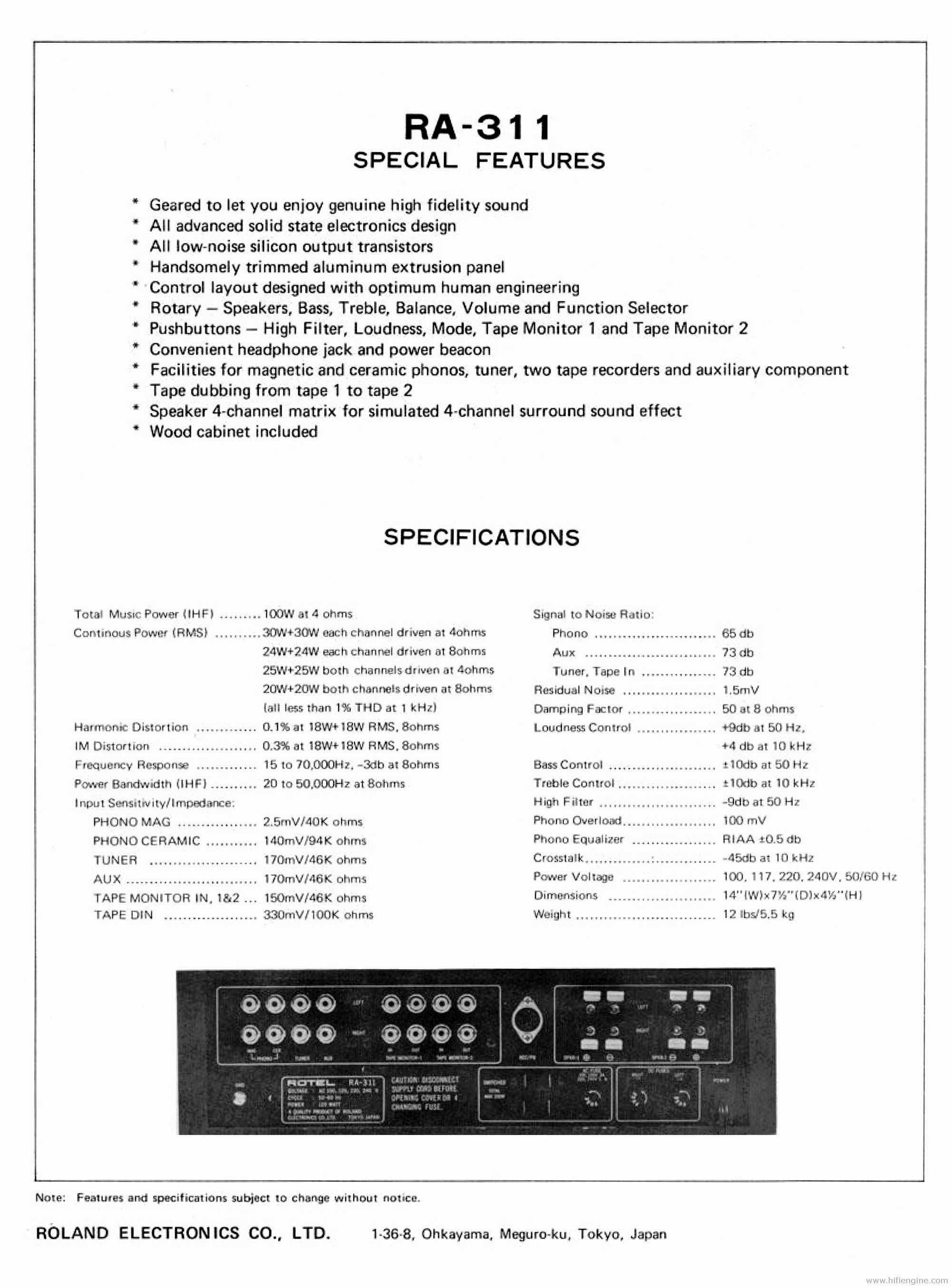 Amplificador Rotel RA-311