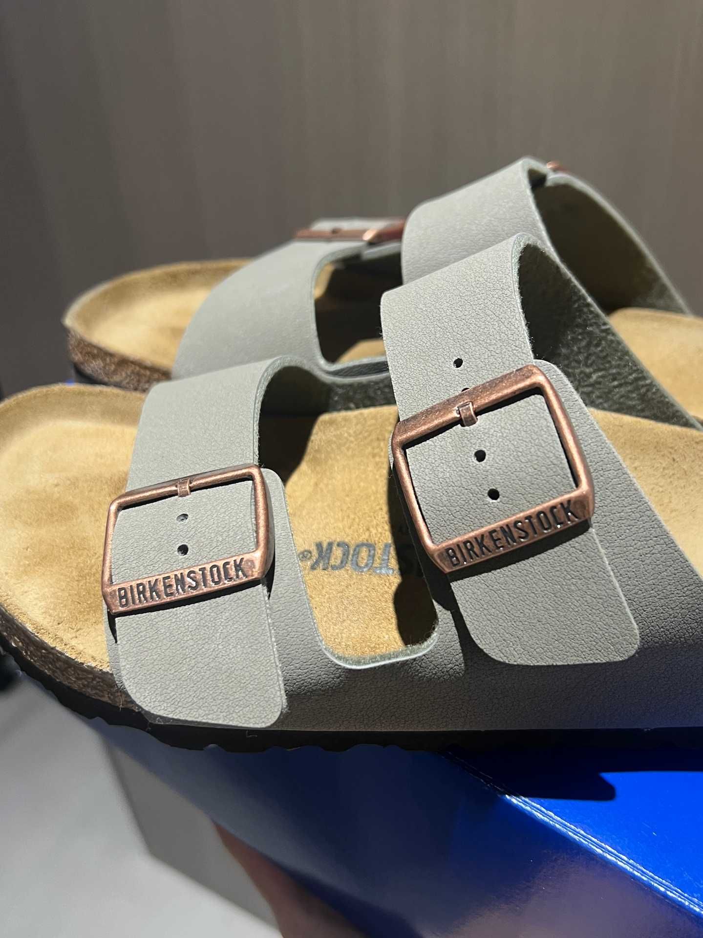Nowe Birkenstock damskie Szary Klapki R.40