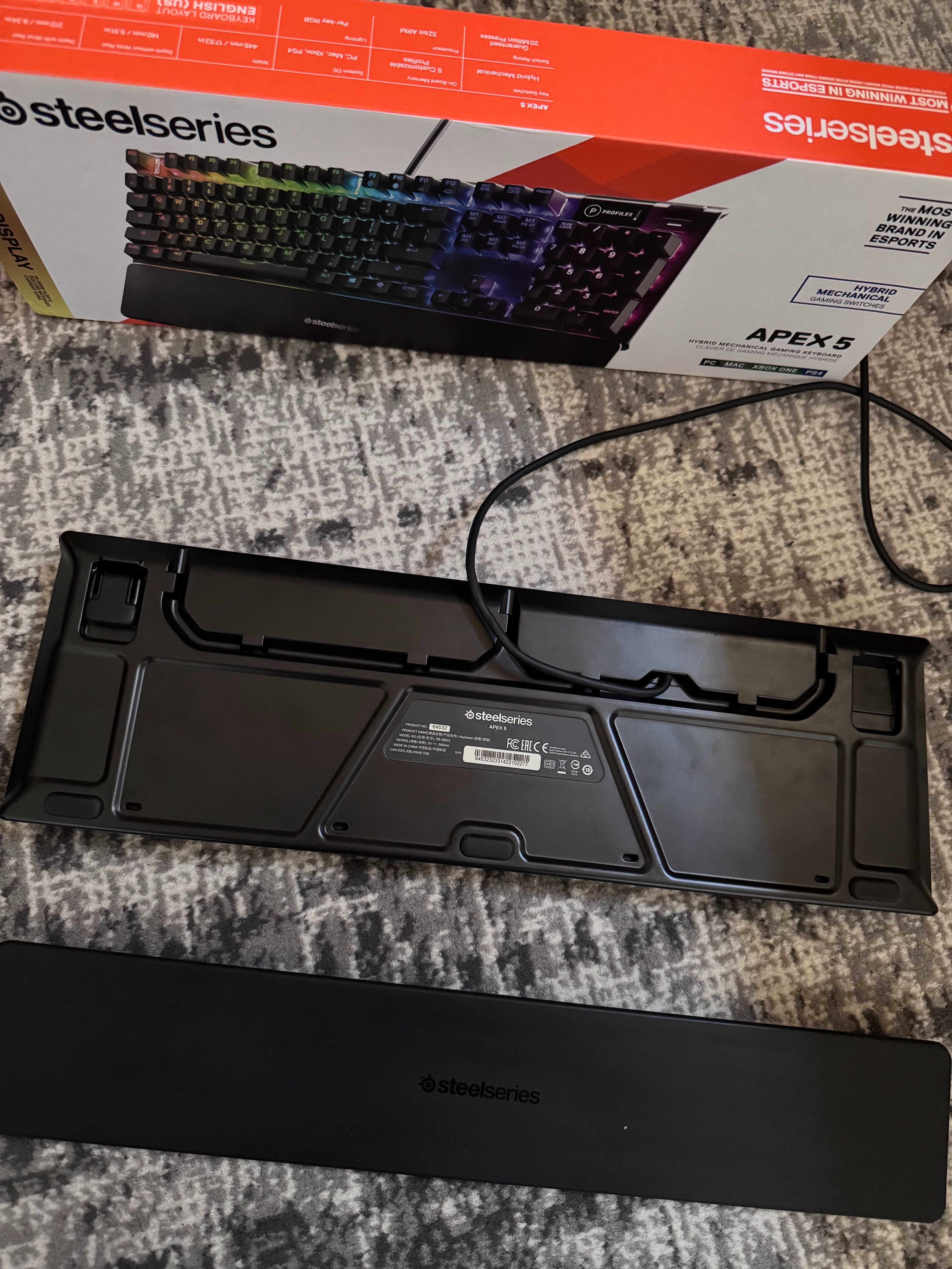 Klawiatura Gamingowa Apex 5 + dodatkowe świecące przyciski Steelseries
