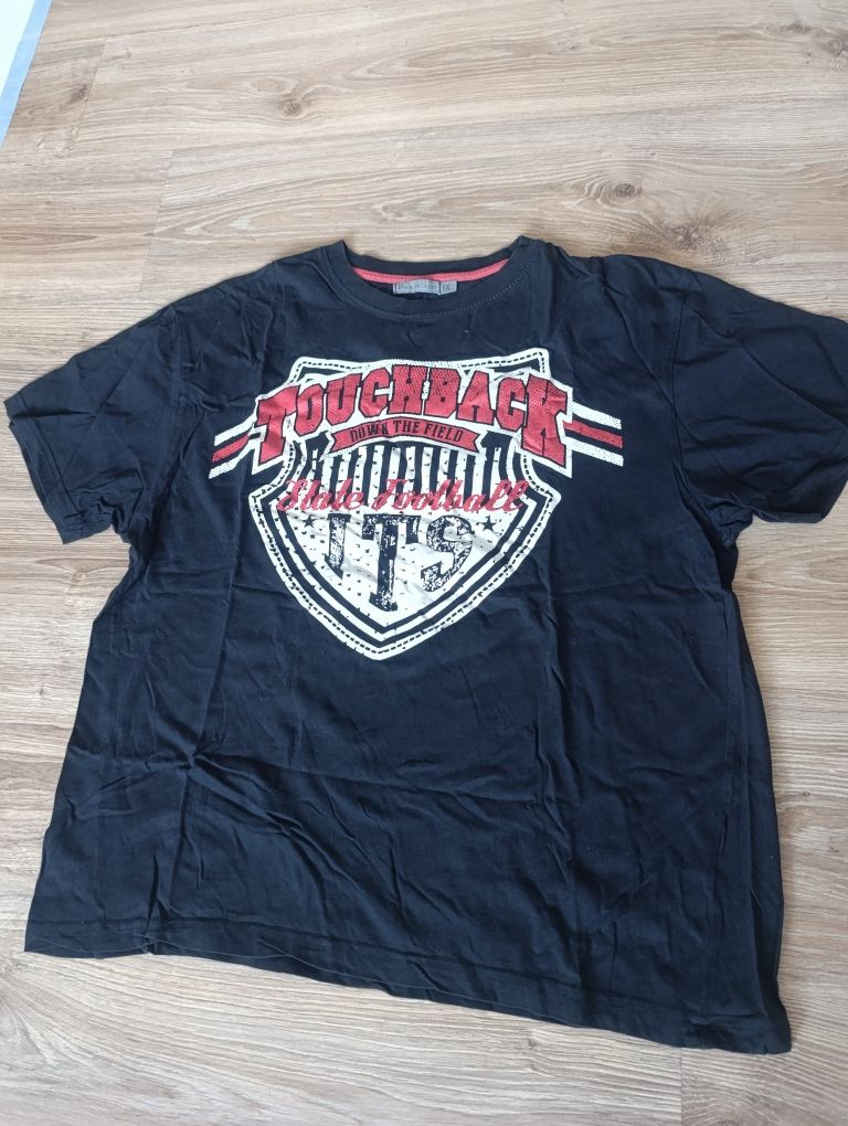 Koszulka męska z nadrukiem . T-shirt męski czarny XXL