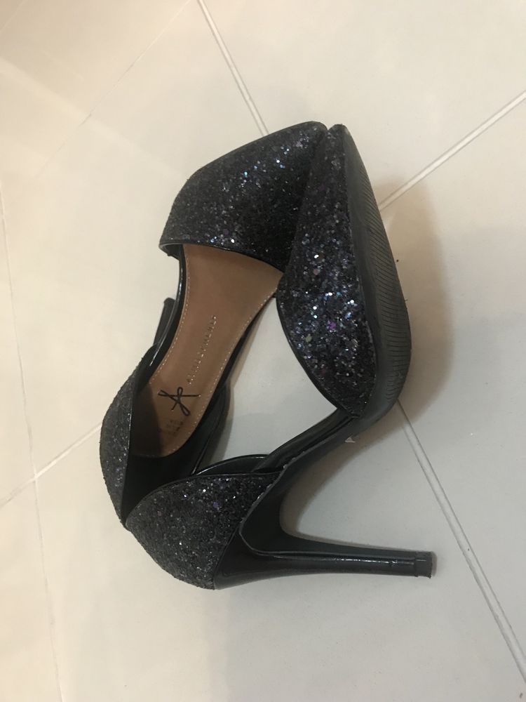 Sapatos Glitter Pretos