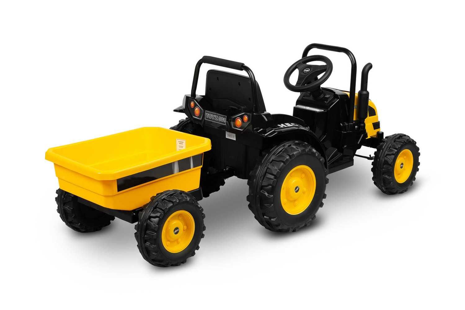 Traktor na akumulator HECTOR yellow - Pojazd akumulatorowy 12V O