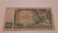 Banknot 1961 rok Czechosłowacja 100 koron