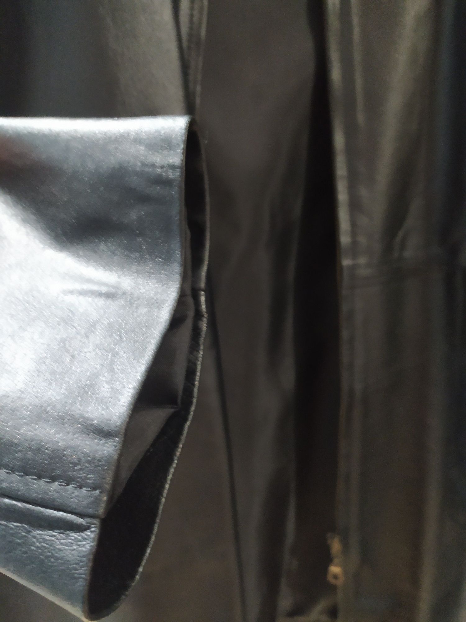 Nowa wspaniała czarna kurtka skórzana  czarna skóra natural roz. XL
