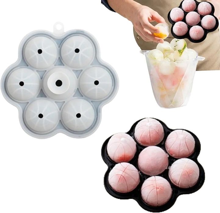 Silikonowa Forma do Lodowych Kulek o kształcie piłki do kosza