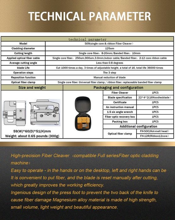 Cleaver/ Máquina corte Signalfire S09