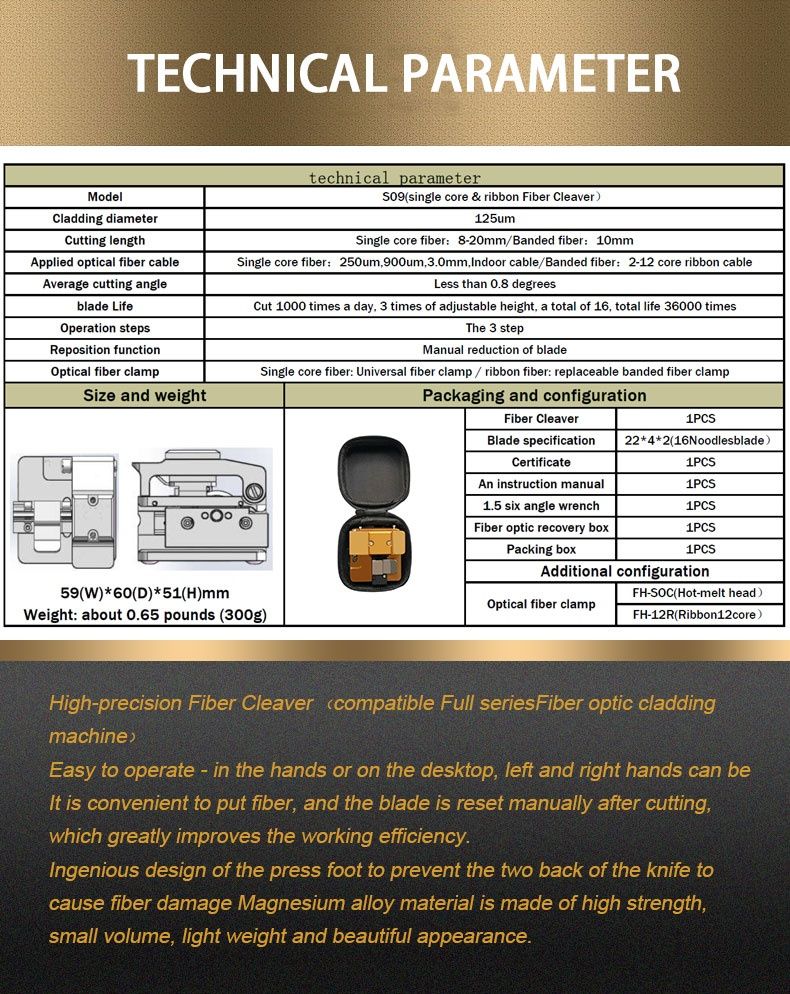 Cleaver/ Máquina corte Signalfire S09