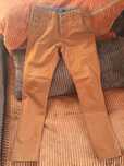 Spodnie chino brązowe discrete 32
