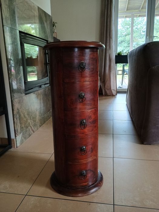 Komoda okrągła lite drewno