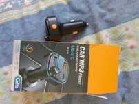 Transmiter fm samochodowy, podświetlenie LED, 3 porty usb