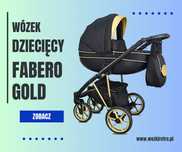 NOWY Złoty Wózek Dziecięcy Fabero Gold 3w1 Gondola Spacerówka Fotelik