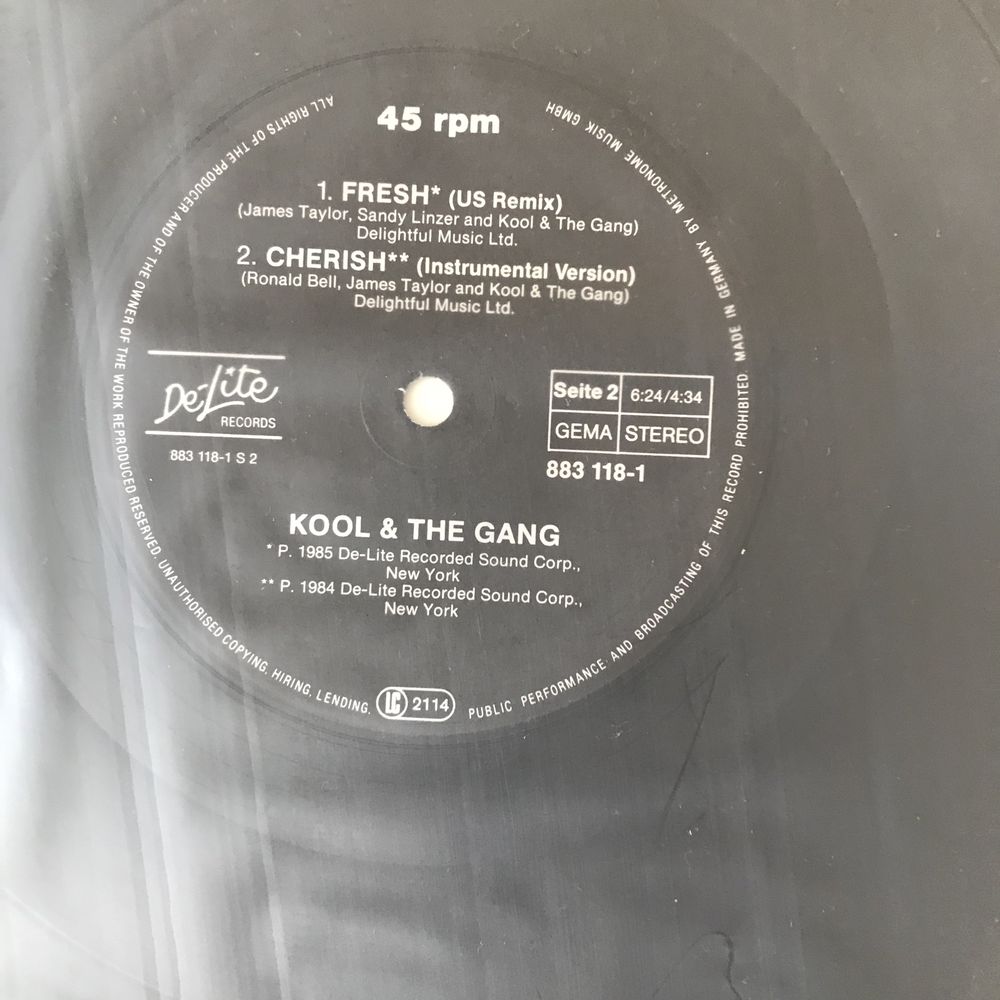 Kool & The Gang - Cherish /Megahit ! / winyl maxi 12.