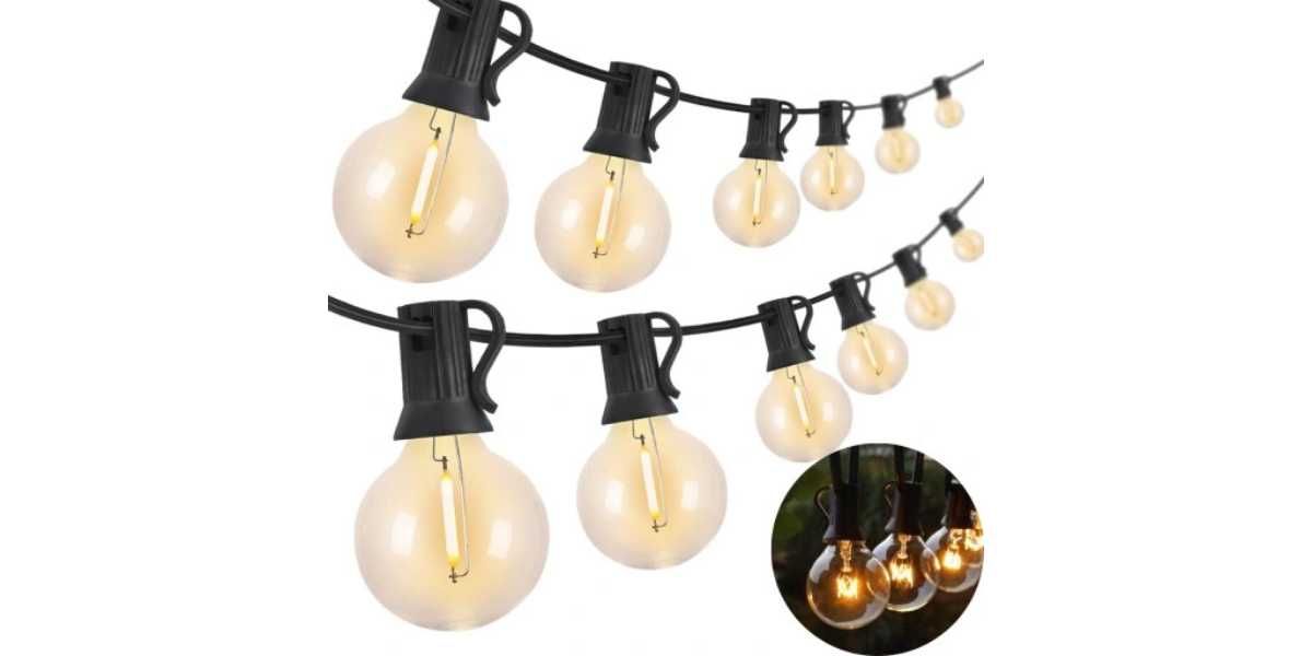 Girlanda Lampki Ogrodowe Dekoracyjne 17m 52 sztuk LED IP44