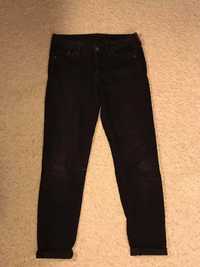 Czarne spodnie super skinny low waist H&M