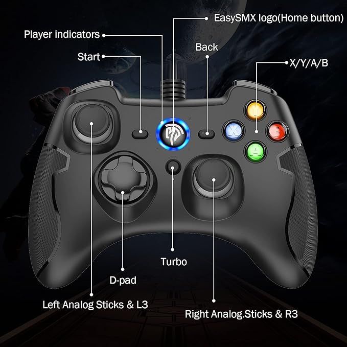 easysmx  esm-9100 kontroler pc, joystick do gier vv