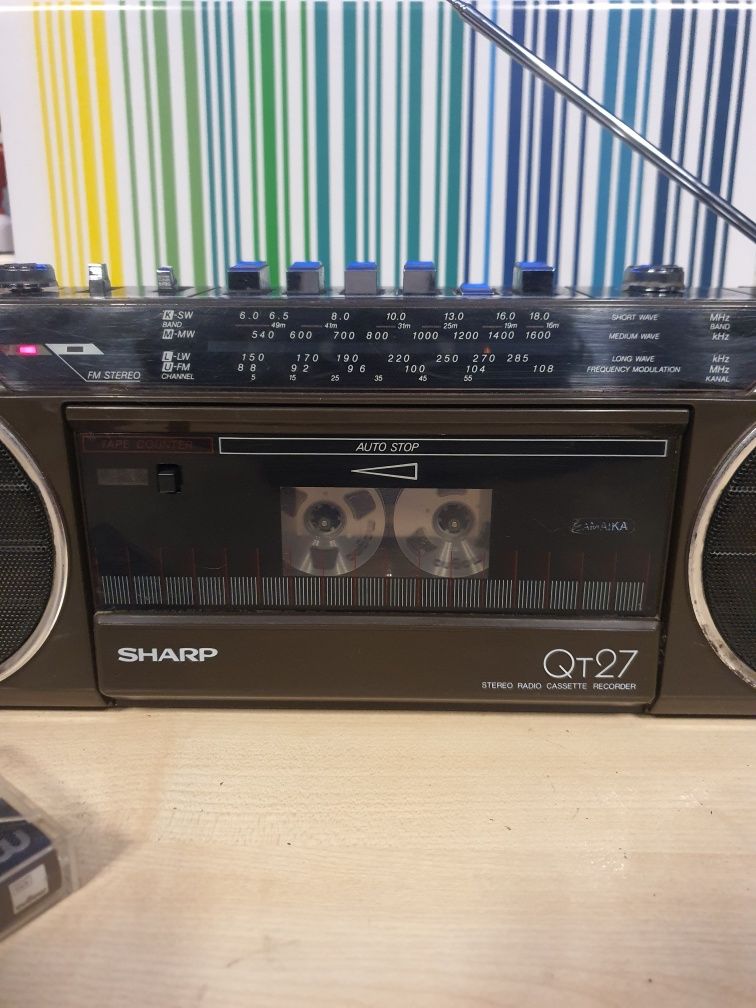Radiomagnetofon SHARP QT27 Ghettoblaster japan sprawny