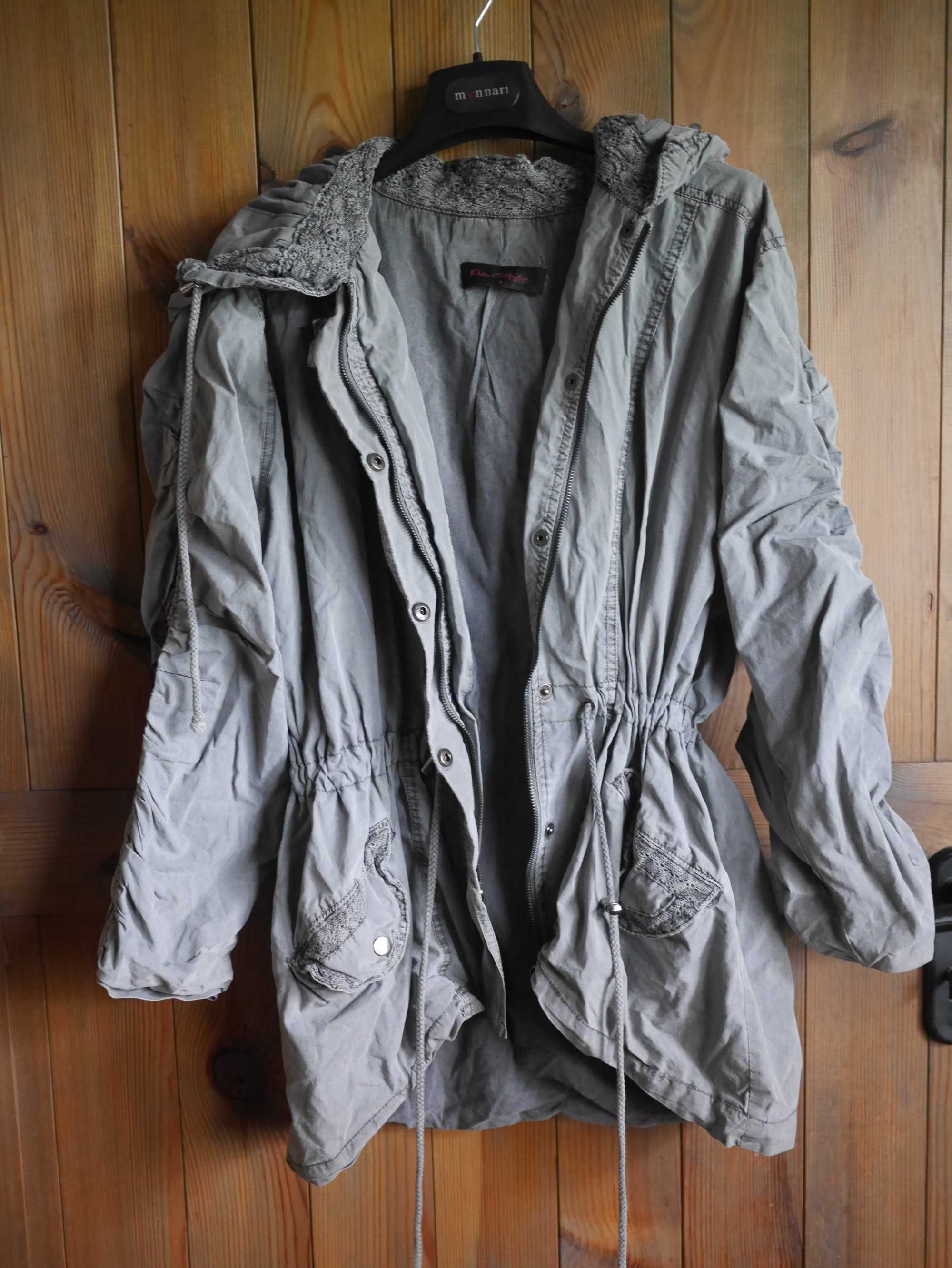 Kurtka parka szara Miss Selfridge 36/S