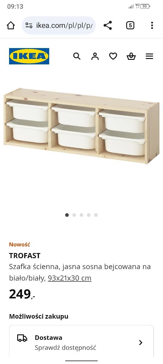 Szafka ścienna Ikea trofast