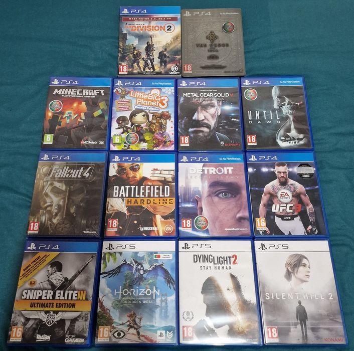 Jogos ps4 e ps5 (silent hill, dying light 2, horizon forbidden west...