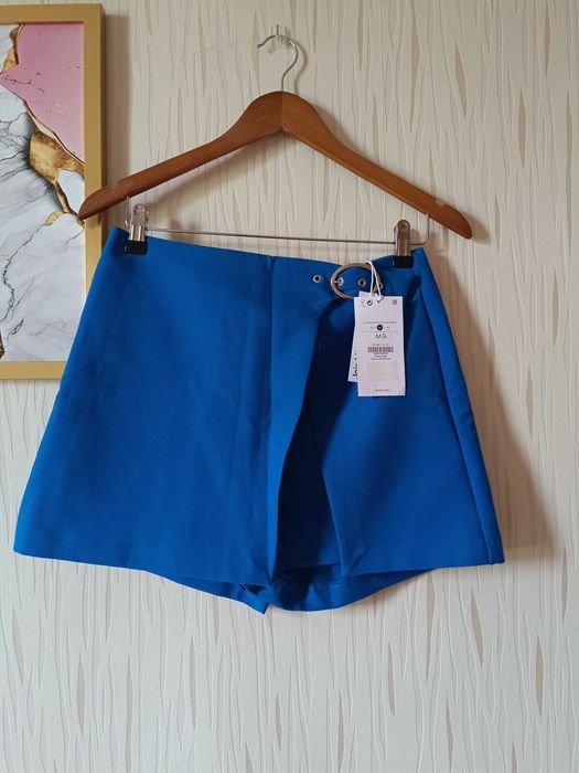 Kobaltowe spódnico-spodenki, Bershka M (nowe z metką)