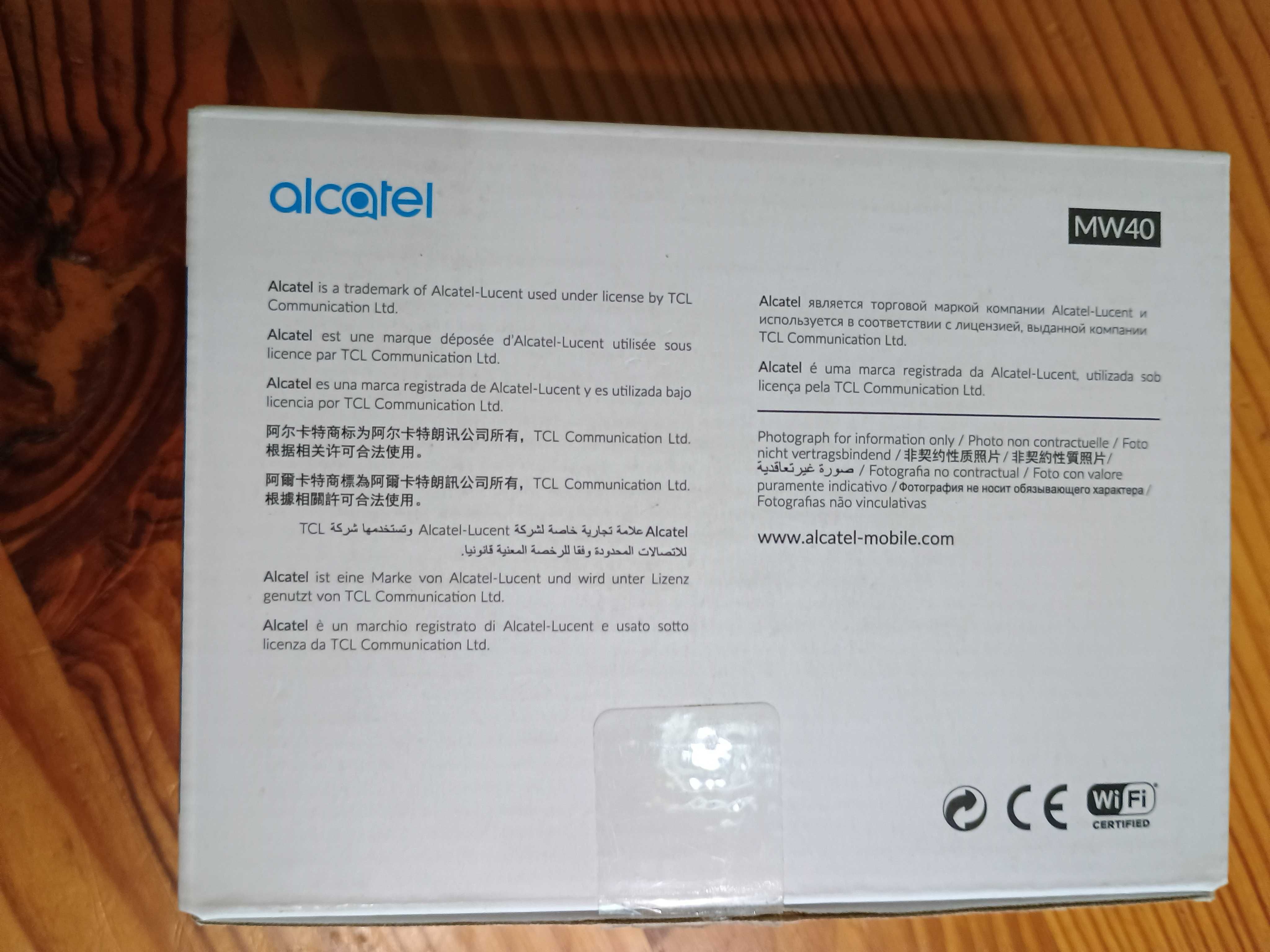 Ruter alcatel 4G L:TE Mobilne WiFi nowy  MW40V- komplet przenosny mały