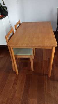 Stół  kuchenny drewniany z krzesłami